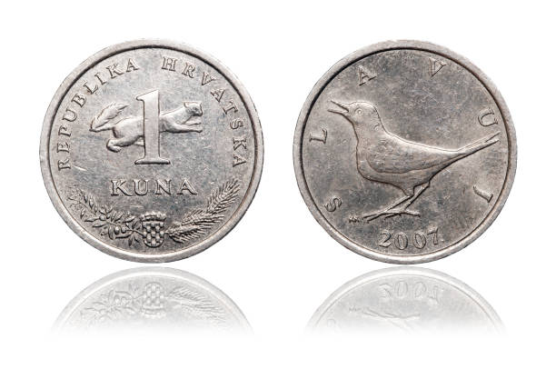 istock Coin of 1 Croatian kuna 1128427047