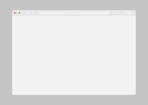 간단한 브라우저 창, 평면 벡터입니다. 브라우저 창 평면 벡터 아이콘 창 인터넷 브라우저입니다. 간단 하 고, 플랫 스타일입니다. 그래픽 벡터 일러스트입니다. - browser window stock illustrations