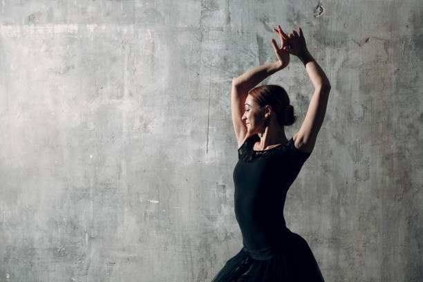 istock Flamenco dancer  female in black dress 1128433816
