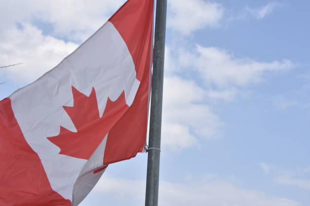 kanadische flagge - canadian culture flash stock-fotos und bilder