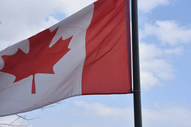 kanadische flagge - canadian culture flash stock-fotos und bilder