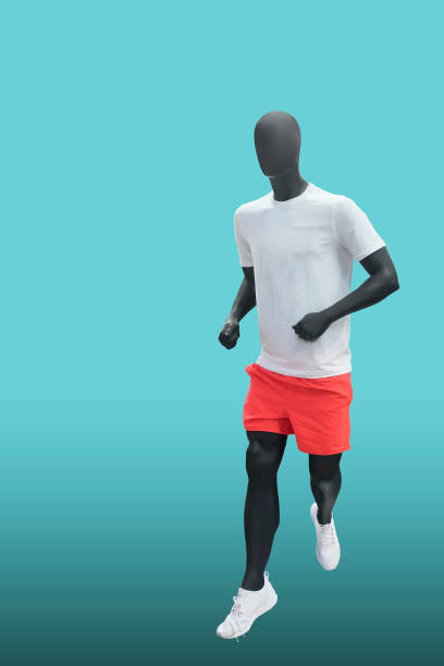 istock Running male mannequin. 1128440605