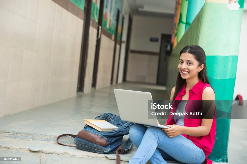 college student - Stock image - Royalty-free Computador Portátil Foto de stock