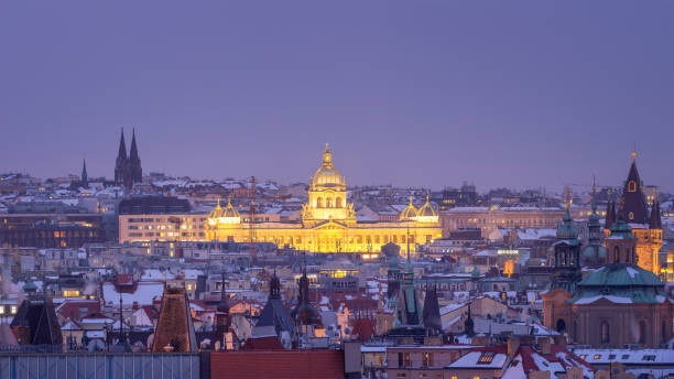 istock Cityscape of Prague 1128449380