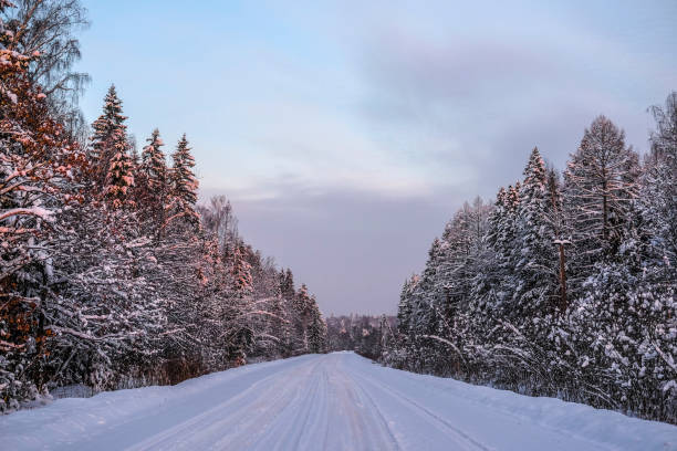 istock image of a winter road 1128449411