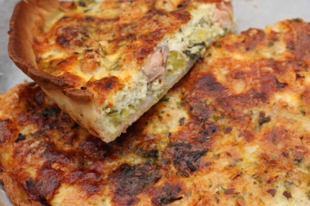 istock Seafood pie with dried seaweed and leeks 1128450969