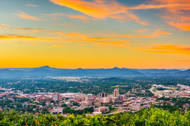 istock Roanoke, Virginia, USA downtown skyline at dusk 1128453098