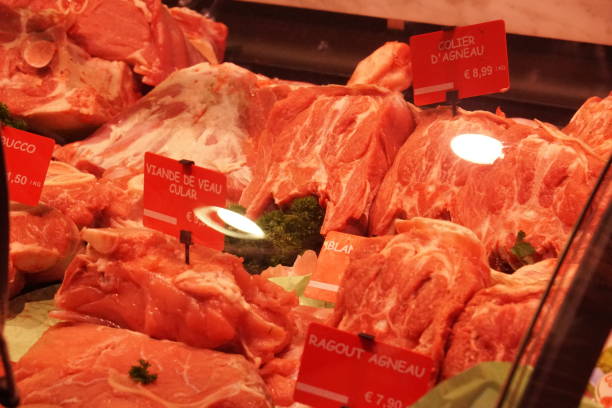 istock Raw meat for sale 1128457249