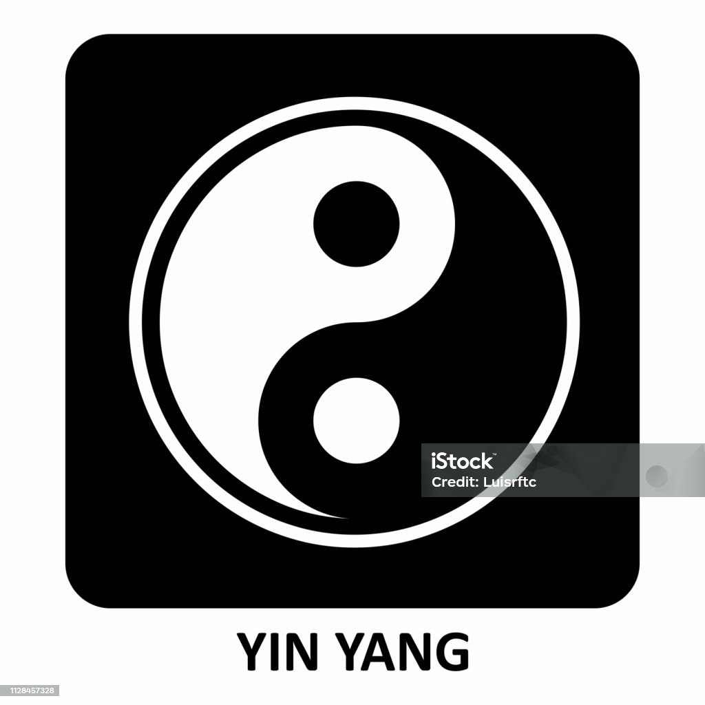 Yin Yang symbol illustration The black and white Yin Yang symbol illustration Abstract stock vector