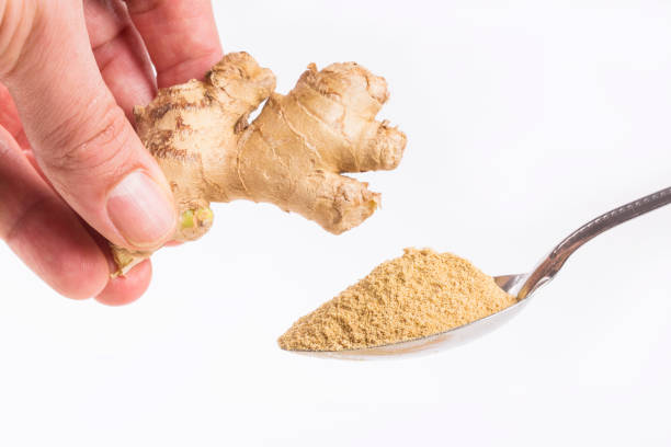istock Ginger root and ginger powder - Zingiber officinale 1128458325