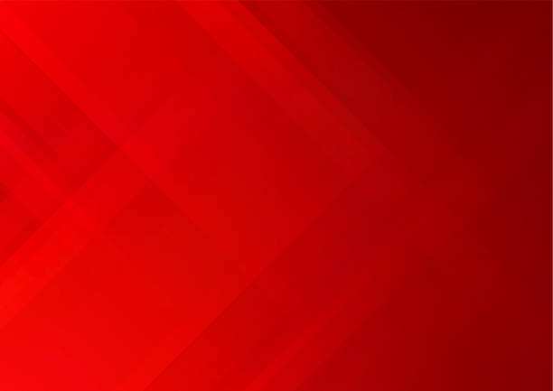 abstrakcyjne czerwone geometryczne tło wektorowe, może być używane do projektowania okładek, plakatów i reklam - czerwony stock illustrations
