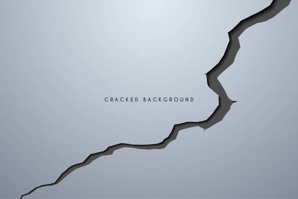 Cracked surface background Cracked surface background in vector earthquake stock illustrations