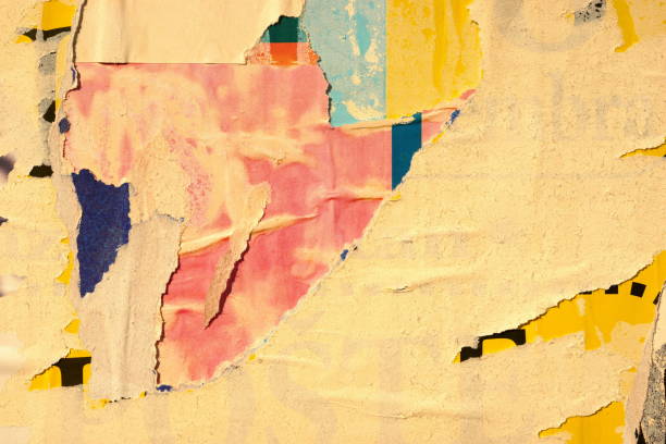 istock Old ripped blank torn paper crumpled creased posters grunge textures backdrop backgrounds placard 1128465985