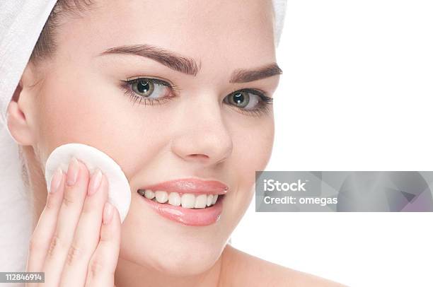 Closeup Of Beauty Woman Applying Sponge Stock Photo - Download Image Now - Adult, Adults Only, Applying