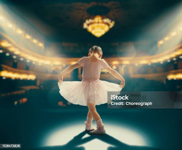 Girl Dreaming Of Becoming A Ballerina Stock Photo - Download Image Now - Child, Ballet, Dancing