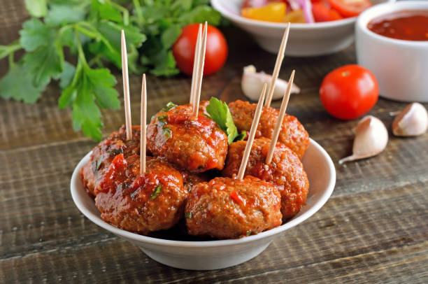 istock Homemade meatballs in tomato sauce 1128476347