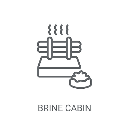 Brine cabin icon. Trendy Brine cabin logo concept on white background from sauna collection. Suitable for use on web apps, mobile apps and print media.