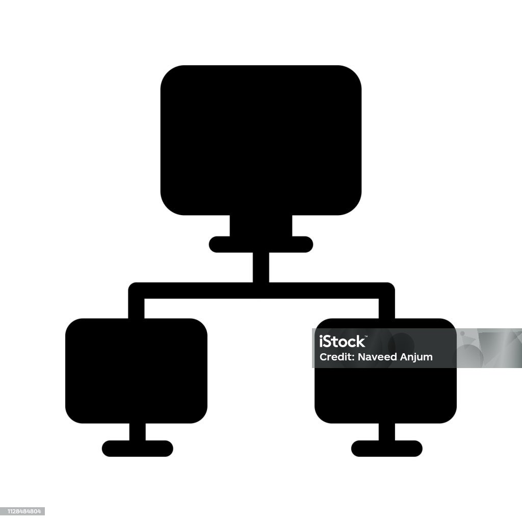 Computer Monitor Connection Drawings Monitor Connection Stock Illustration - Download Image Now - Abstract ...