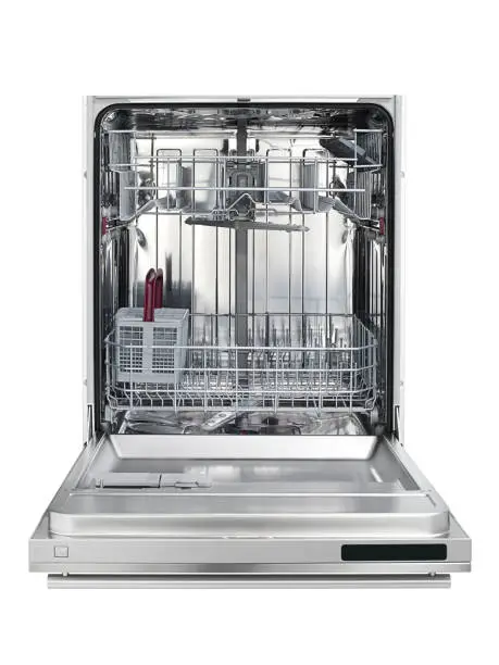 Dishwasher on white background with clipping path