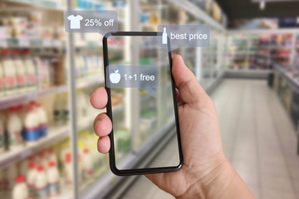 istock E-commerce augmented reality marketing in supermarket mobile phone app AI artificial intelligence 1128491275