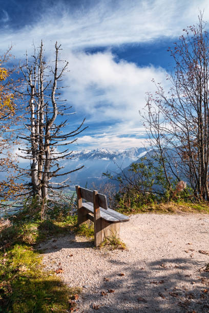 Empty bench on resting spot, Berchtesgaden