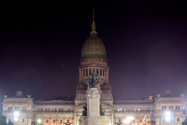 budynek kongresu - buenos aires, argentyna - latin america argentina south america city zdjęcia i obrazy z banku zdjęć