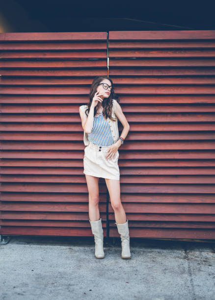 istock Young woman enjoying outside and have fun. 1128494503