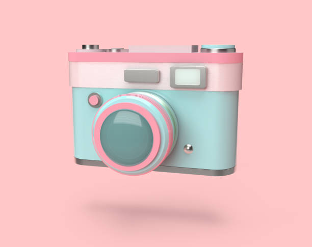 Colorful trendy pastel camera