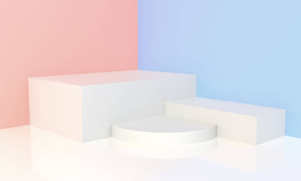 istock Product display with pink and blue background 1128495063
