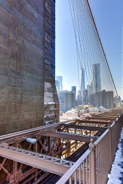 istock Brooklyn Bridge, Winter - New York CIty 1128500273