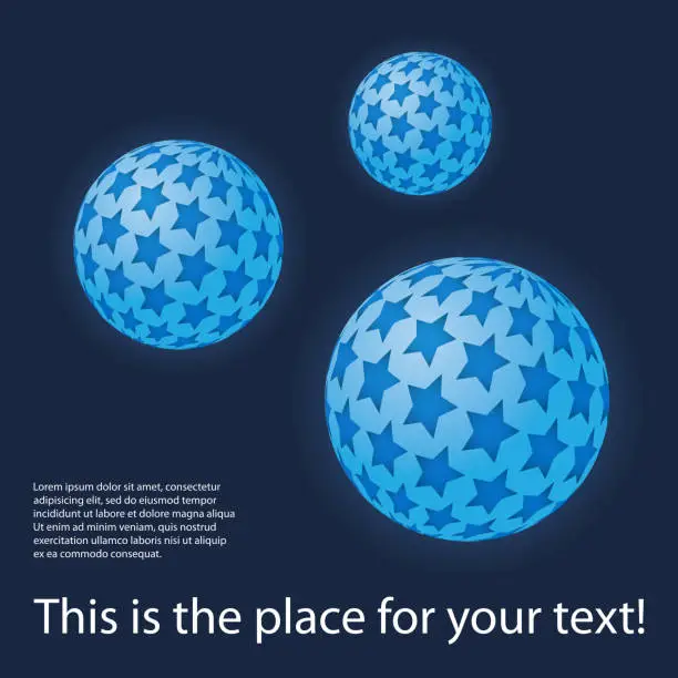 Vector illustration of Abstract Blue Patterned Globe Design Layout