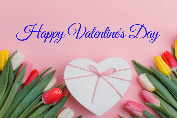 istock Valentine's Day background. Beautiful fresh tulips. 1128506667