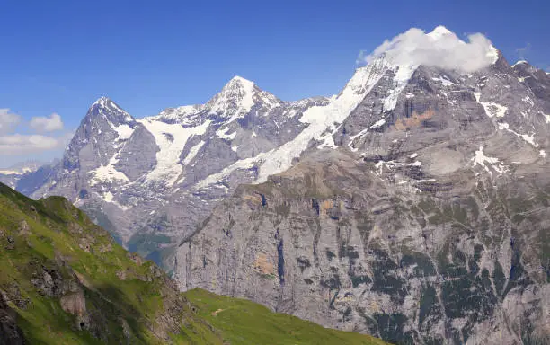 Photo of Eiger, Monch and Jungfrau mountains, Switzerland