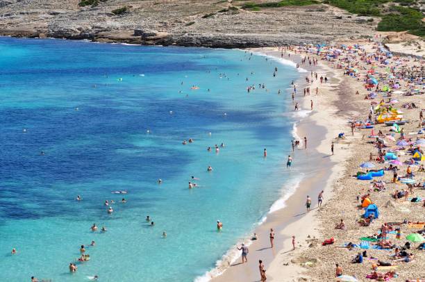 istock Cala mesquida beach view on Majorca balearic island in Spain 1128509692