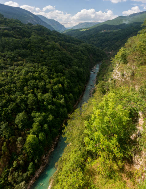 istock Scenic mountains and deep river Tara canyon, Montenegro 1128513897