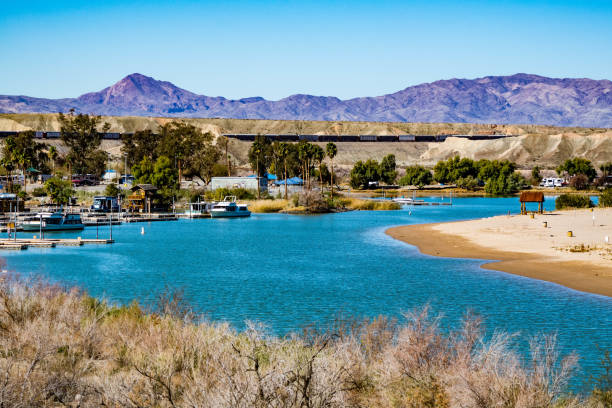 istock The Colorado River flowing through the Mojave Desert 1128516355