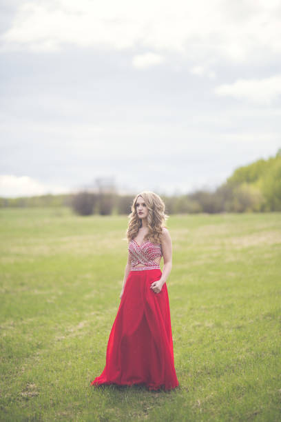 istock Girl Dressed up in Red Dress 1128519092