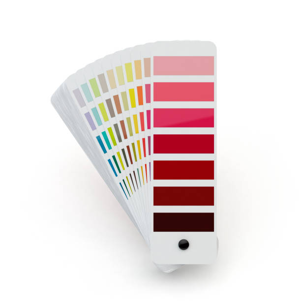 color palette, white background - swatch book imagens e fotografias de stock