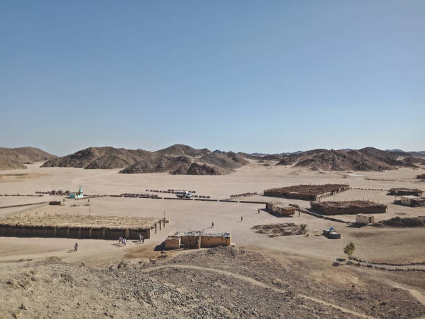 istock Small buildings in the desert of Egypt 1128523883