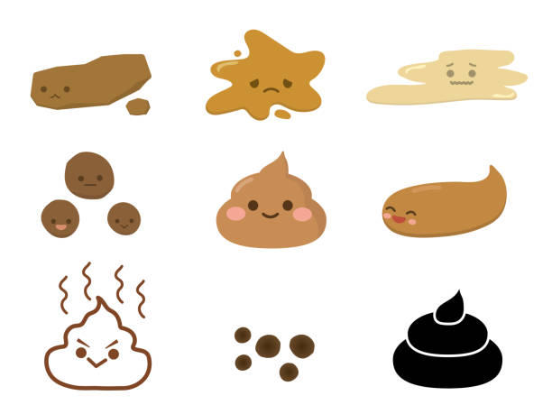 ilustraciones, imágenes clip art, dibujos animados e iconos de stock de poo set1 - diarrea ilustraciones