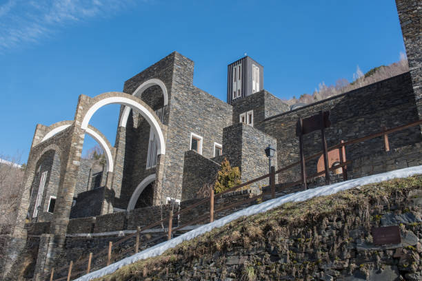 Basilica of Meritxell, located in Andorra, a country located in the Pyrenees