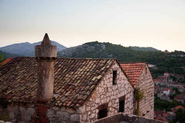 istock Traditional house with fumar in Lastovo 1128527696
