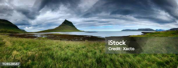 Kirkjufell Panorama Stock Photo - Download Image Now - Beauty, Cloud - Sky, Cold Temperature