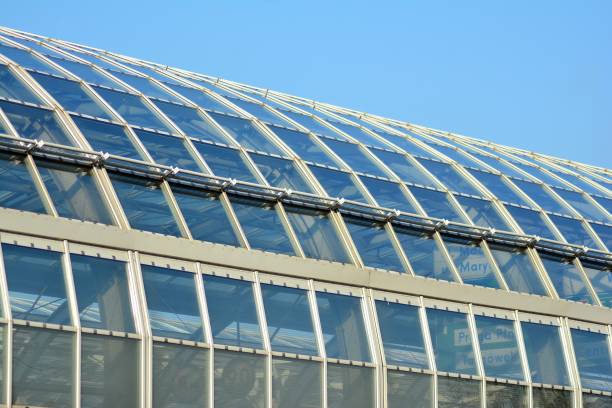 istock Modern architecture with glass window and roof 1128528652