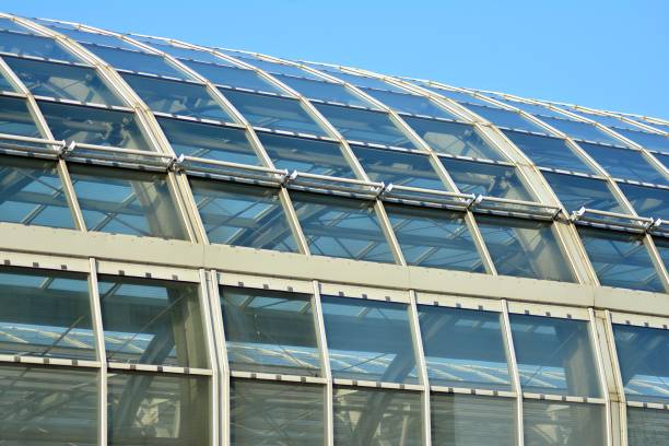 istock Modern architecture with glass window and roof 1128528695