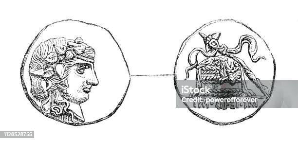 Samite Silver Silver Samnite Coin Stock Illustration - Download Image Now - 3rd ...