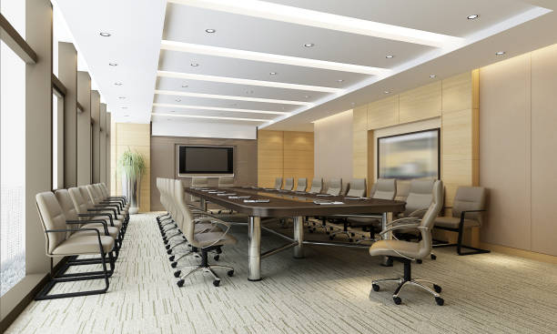 istock 3d render of board meeting room 1128529136