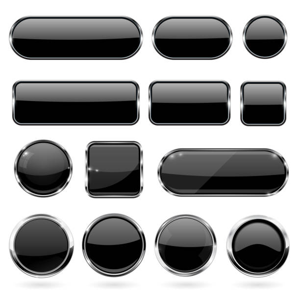167.100+ Botones Negros Ilustraciones de Stock, gráficos vectoriales libres  de derechos y clip art - iStock
