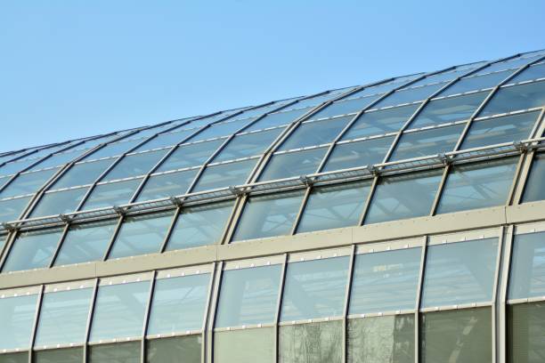 istock Modern architecture with glass window and roof 1128534042
