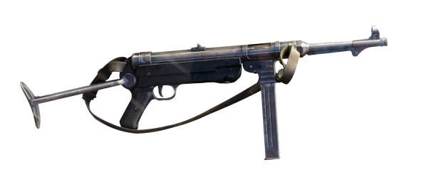 istock machine gun hand isolated on a white background. machine gun manual Czechoslovakia 1936 g during the Second World War 1128534366